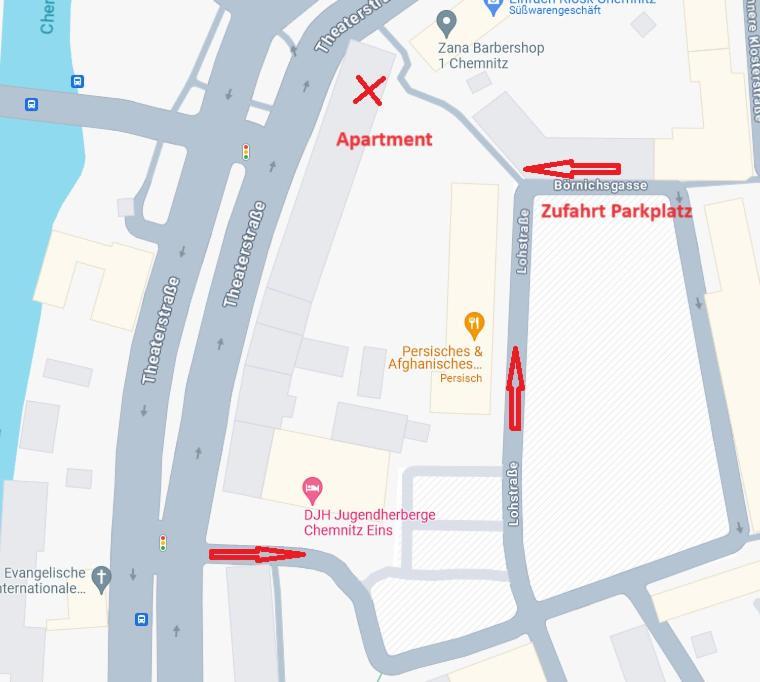 T21 - Apartment Direkt Im Zentrum Mit Parkplatz 开姆尼茨 外观 照片